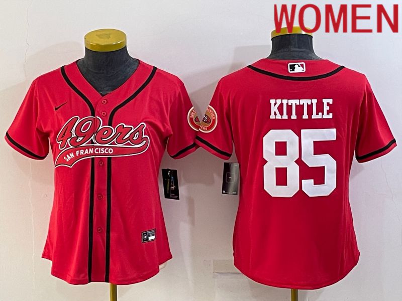 Women San Francisco 49ers 85 Kittle Red 2022 Nike Co branded NFL Jersey